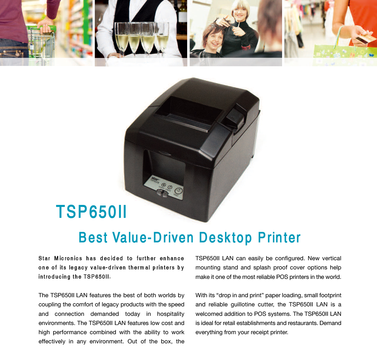 弘昌數位科技- Star Micronics TSP650II 感熱式POS專用收據印表